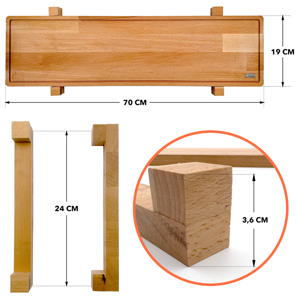 Borrelplank – Tapasplank - Serveerplank- Rechthoek - Hout