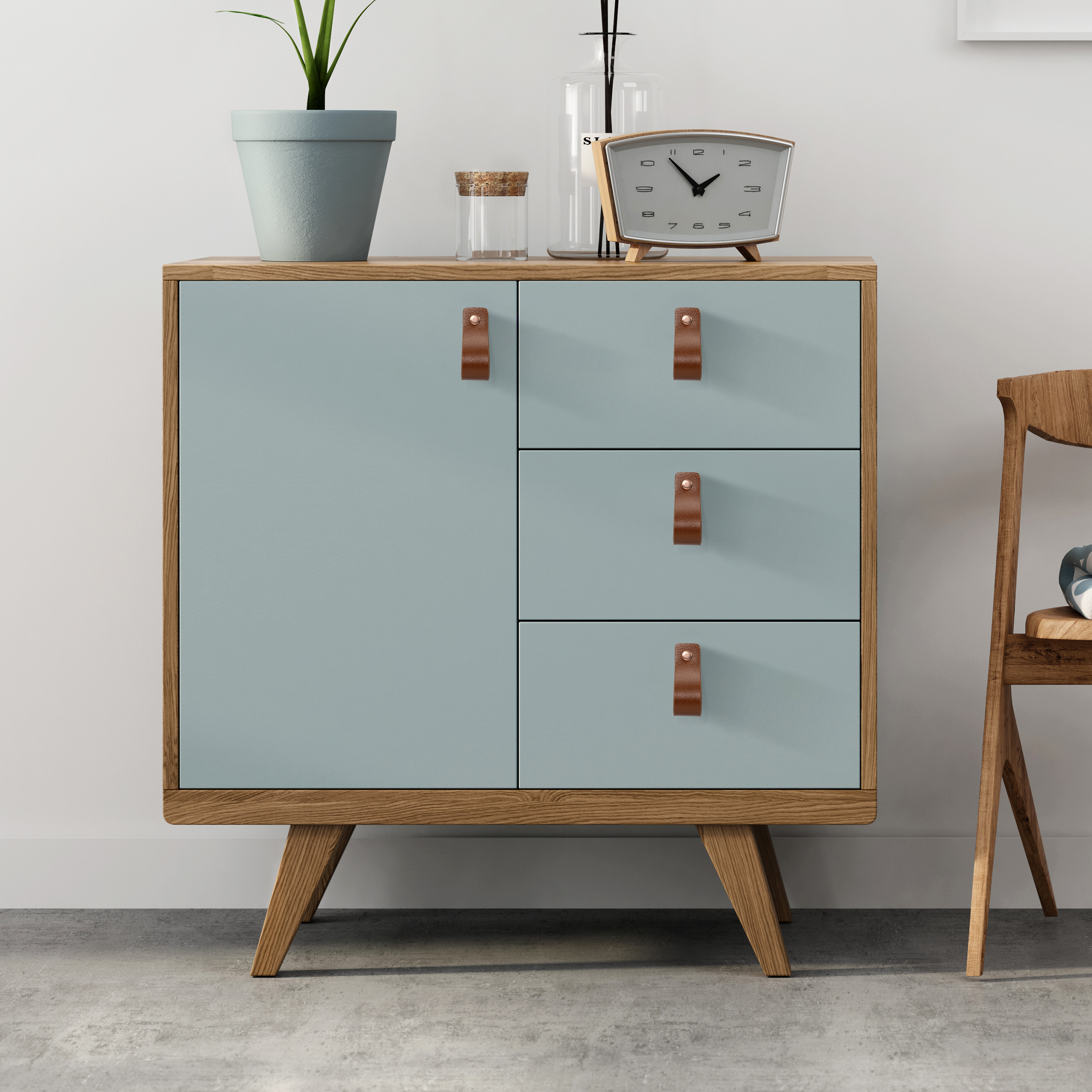 Leren Handgrepen 6 stuks – Meubelgreep – Handvaten Kast – Keukengreep – Ladegreep – Leren Lus – Incl. Sierschroeven – 100% Buffel Leer - Cognac