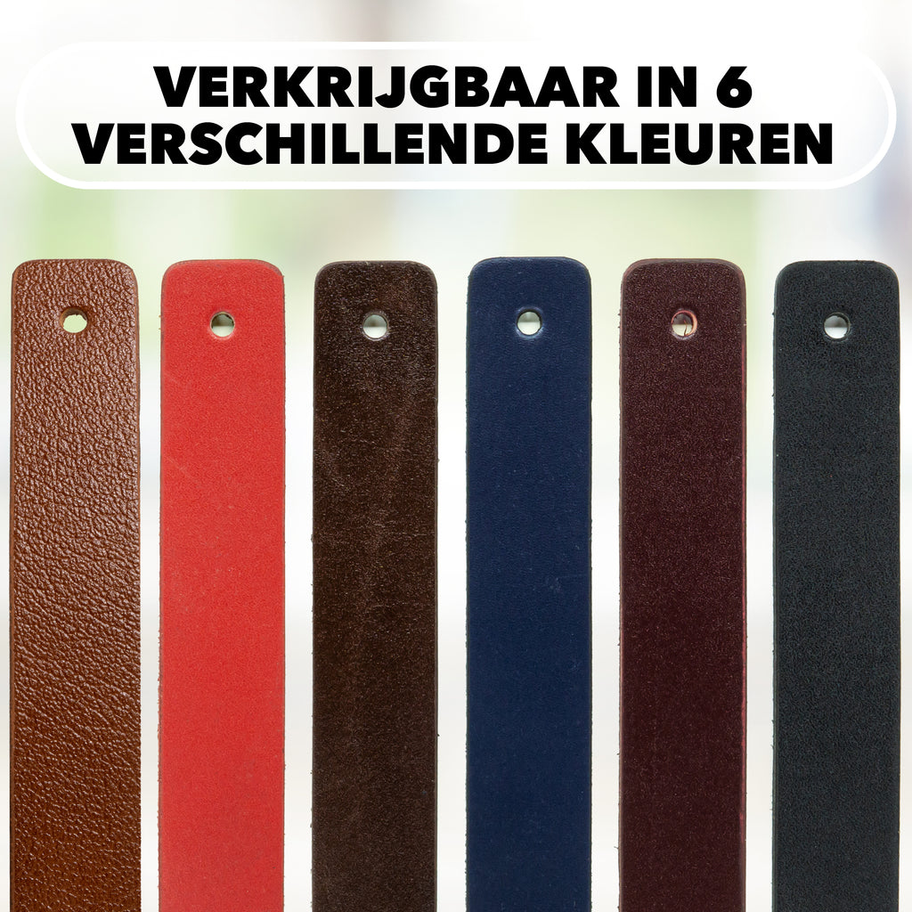 Leren Handgrepen 12 stuks – Meubelgreep – Handvaten Kast – Keukengreep – Ladegreep – Leren Lus – Incl. Sierschroeven – 100% Buffel Leer - Cognac