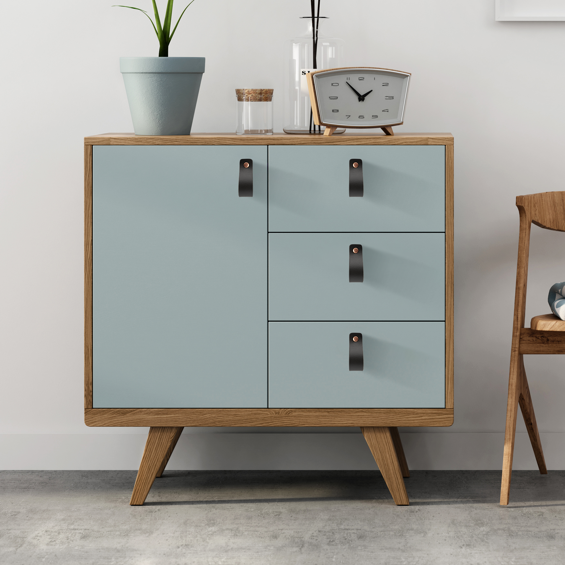 Leren Handgrepen 6 stuks – Meubelgreep – Handvaten Kast – Keukengreep – Ladegreep – Leren Lus – Incl. Sierschroeven – 100% Buffel Leer - Zwart